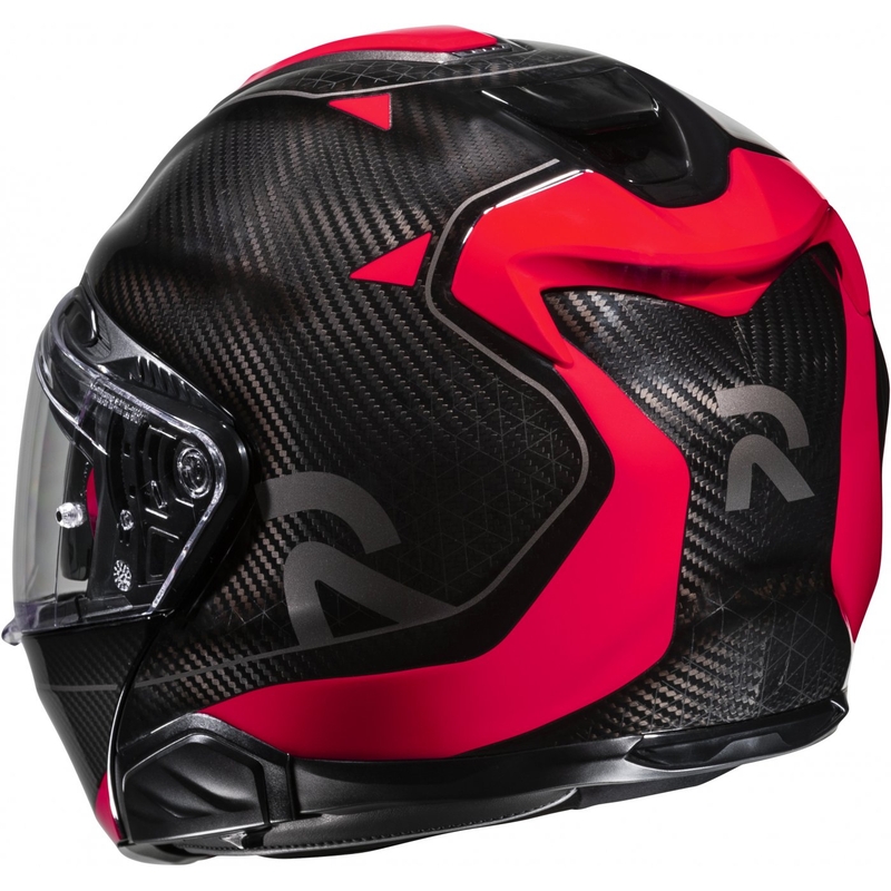 Сгъваема мотоциклетна каска HJC RPHA 91 CARBON Noela MC1 черно-червена разпродажба