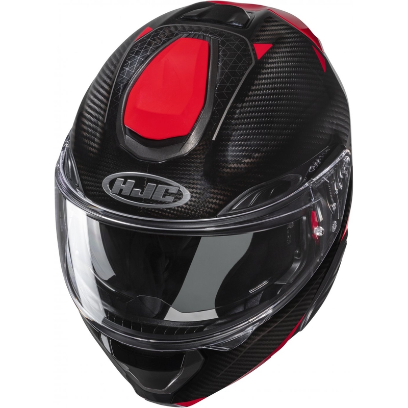 Сгъваема мотоциклетна каска HJC RPHA 91 CARBON Noela MC1 черно-червена разпродажба