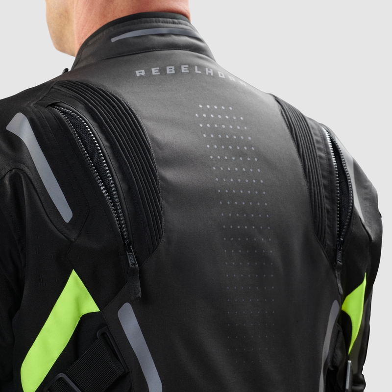 Мотоциклетна куртка Rebelhorn Hiker IV black-anthracite-fluo yellow