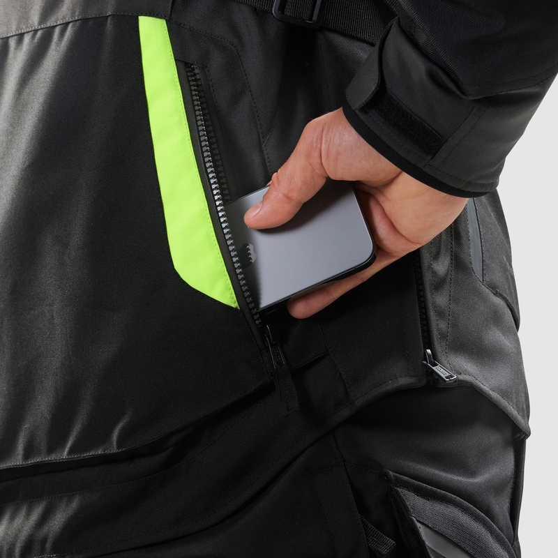Мотоциклетна куртка Rebelhorn Hiker IV black-anthracite-fluo yellow
