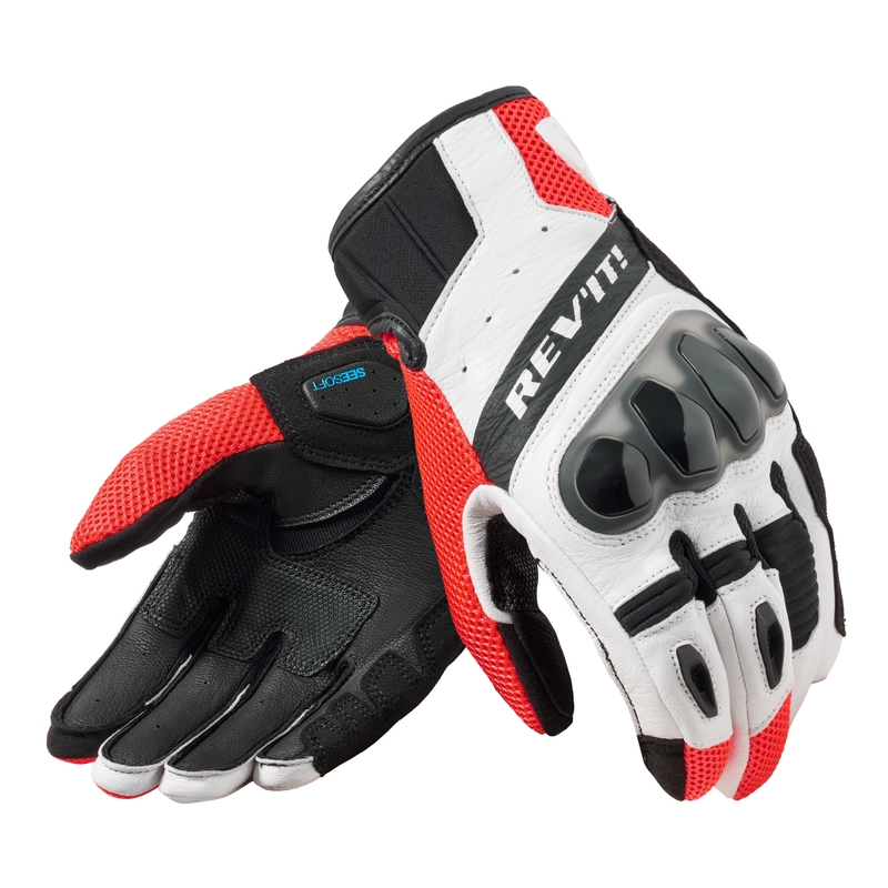 Ръкавици за мотоциклет Revit Ritmo black-fluo red