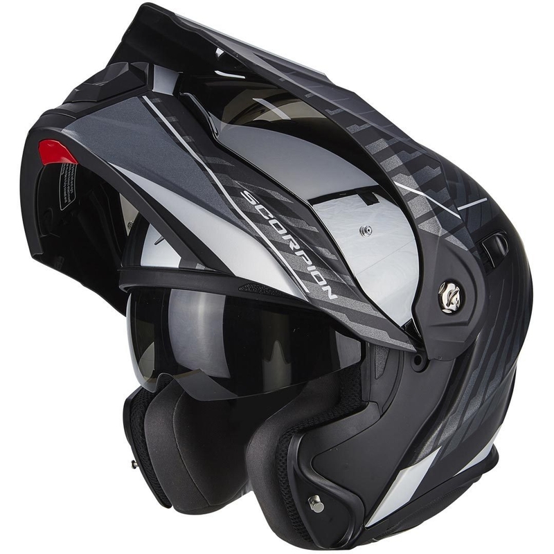 Výklopná enduro přilba Scorpion ADX-1 Dual matná černá-stříbrná výprodej