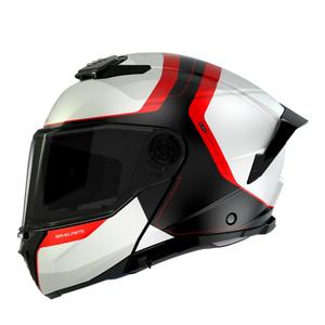 Мотоциклетна каска MT ATOM 2 SV EMALLA B0 матова бяло-черно-червена