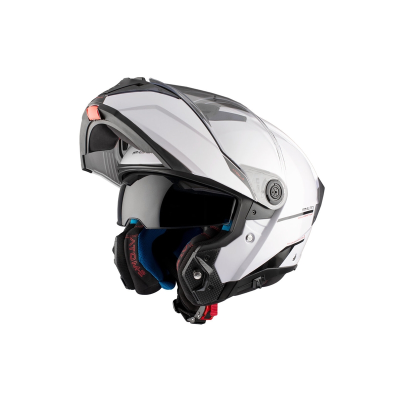 MT ATOM 2 SV SOLID A0 мотоциклетна каска бяла гланцова