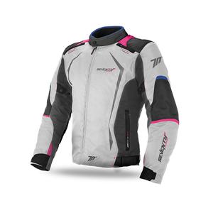 Дамско мотоциклетно яке SEVENTY DEGREES SD-JR49 сиво-синьо-розово