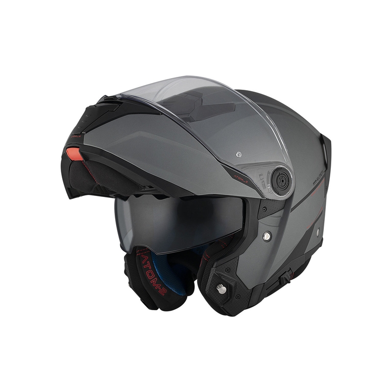 MT ATOM 2 SV SOLID A2 мотоциклетна каска сива матова