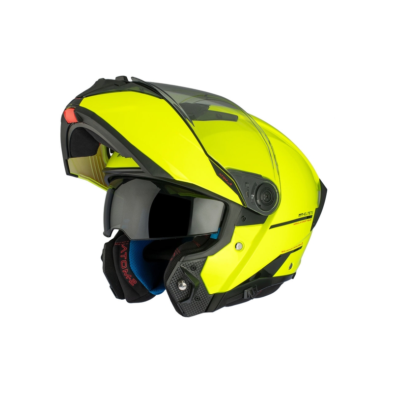 MT ATOM 2 SV SOLID A3 флуорово жълта гланцирана мотоциклетна каска