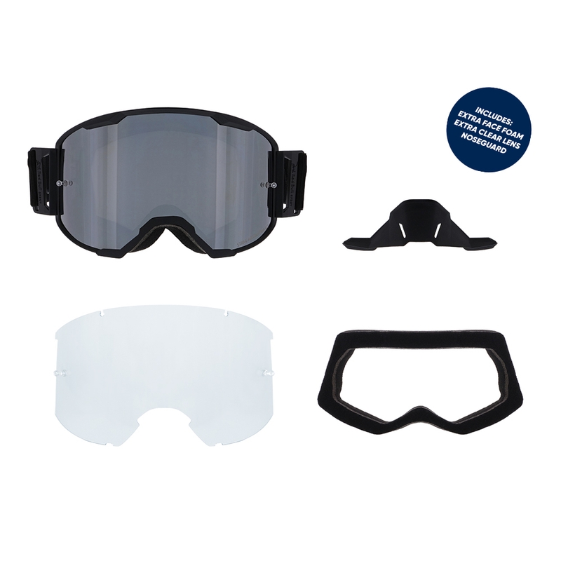 Очила за мотокрос Red Bull Spect STRIVE S черни с опушено стъкло