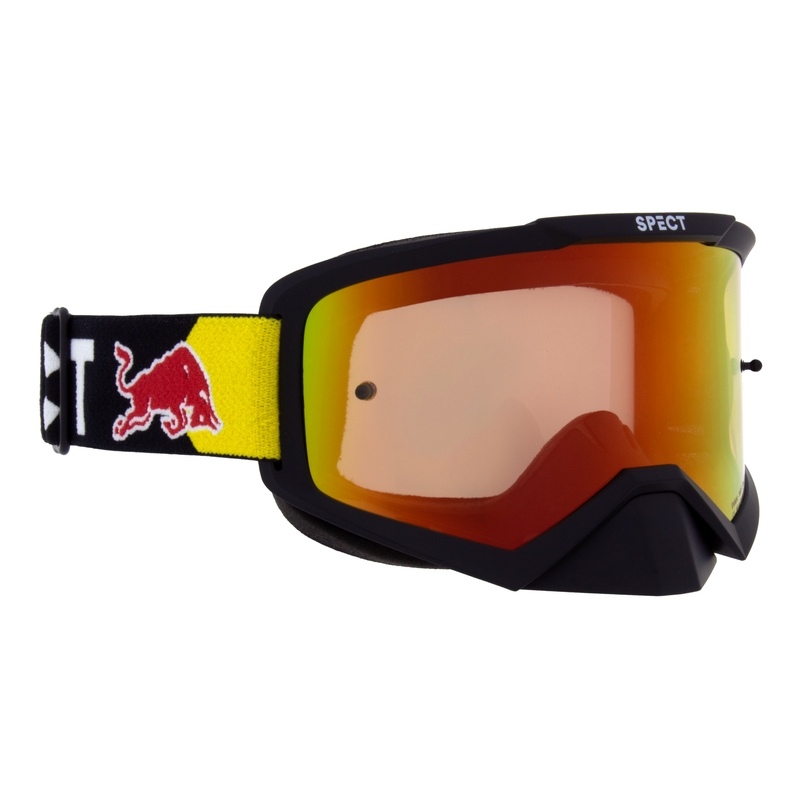 Очила за мотокрос Red Bull Spect EVAN черни с червено-жълти лещи
