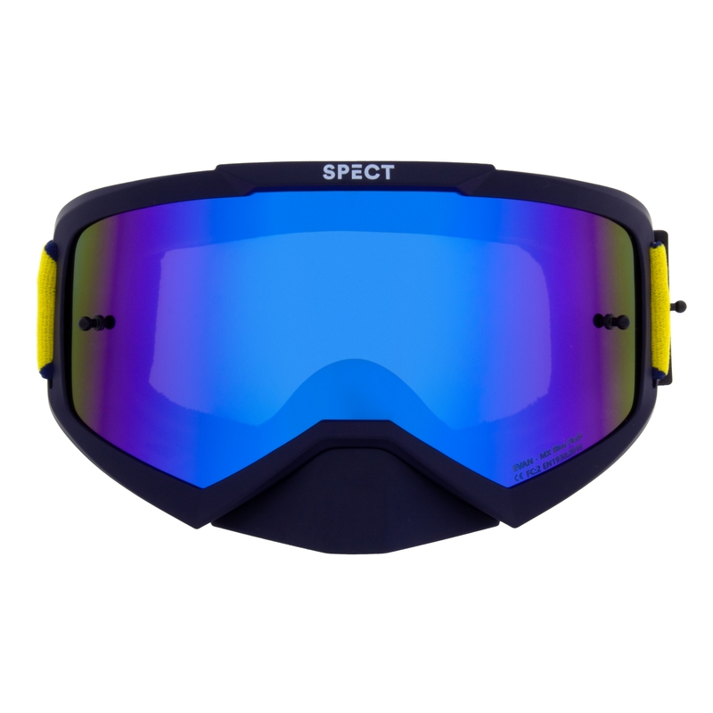 Очила за мотокрос Red Bull Spect EVAN тъмно сини със сини лещи