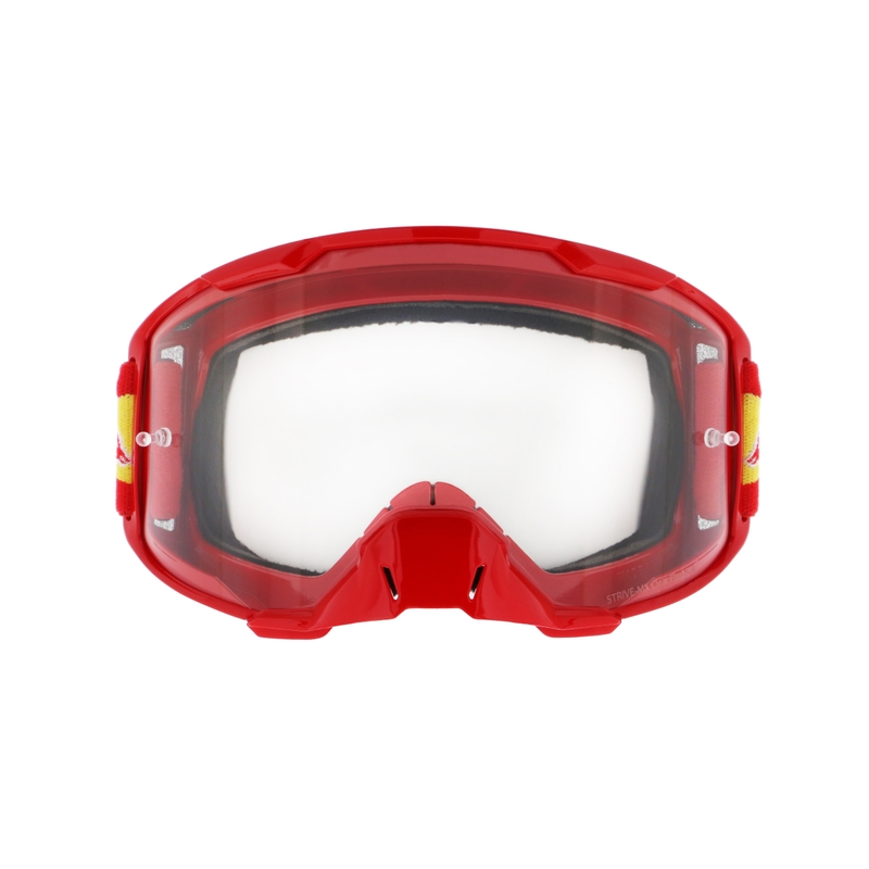 Очила за мотокрос Red Bull Spect STRIVE S червени с прозрачни лещи