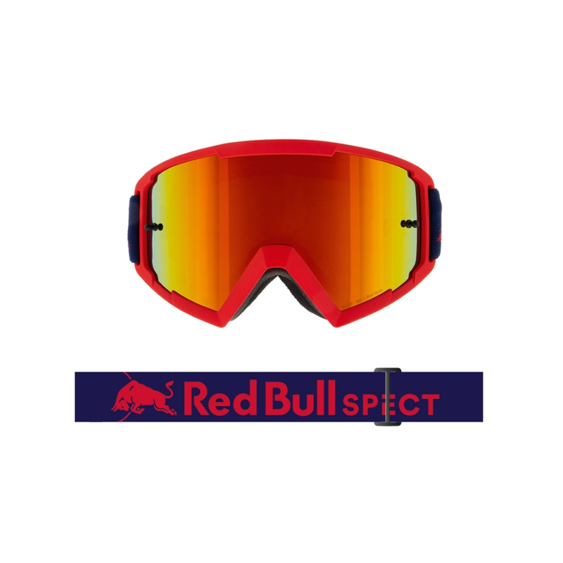 Очила за мотокрос Red Bull Spect WHIP червени с оранжеви лещи