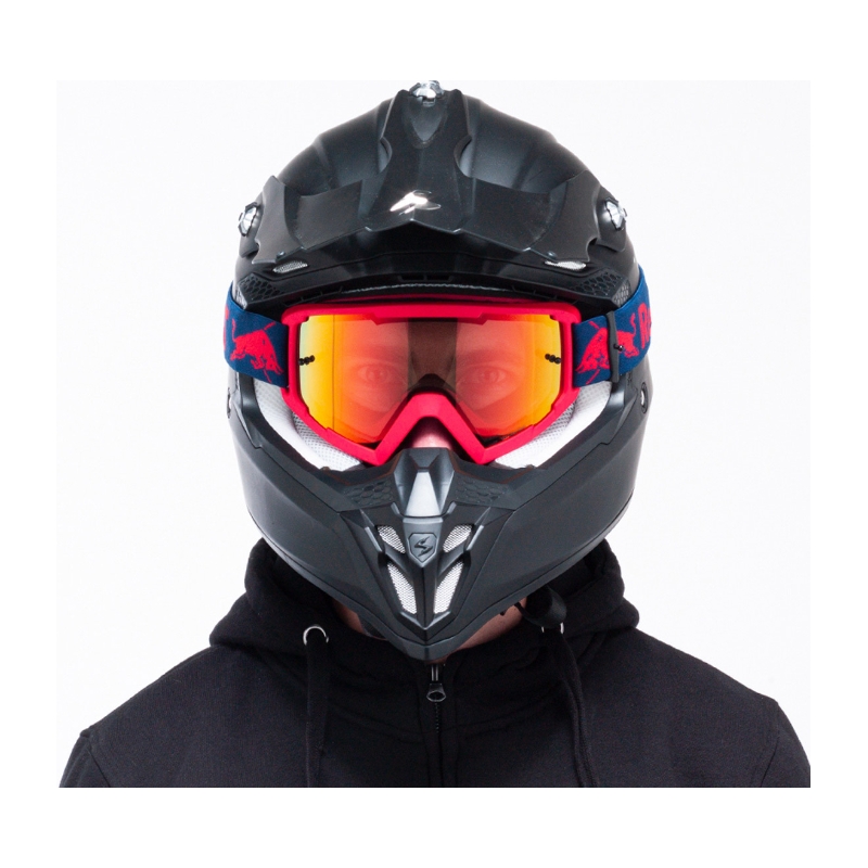 Очила за мотокрос Red Bull Spect WHIP червени с оранжеви лещи