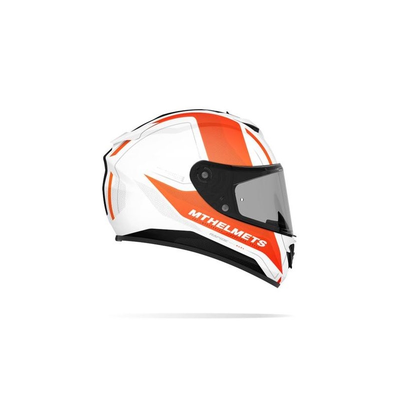 Integrální přilba na motorku MT Rapide Duel bílo-fluo oranžová