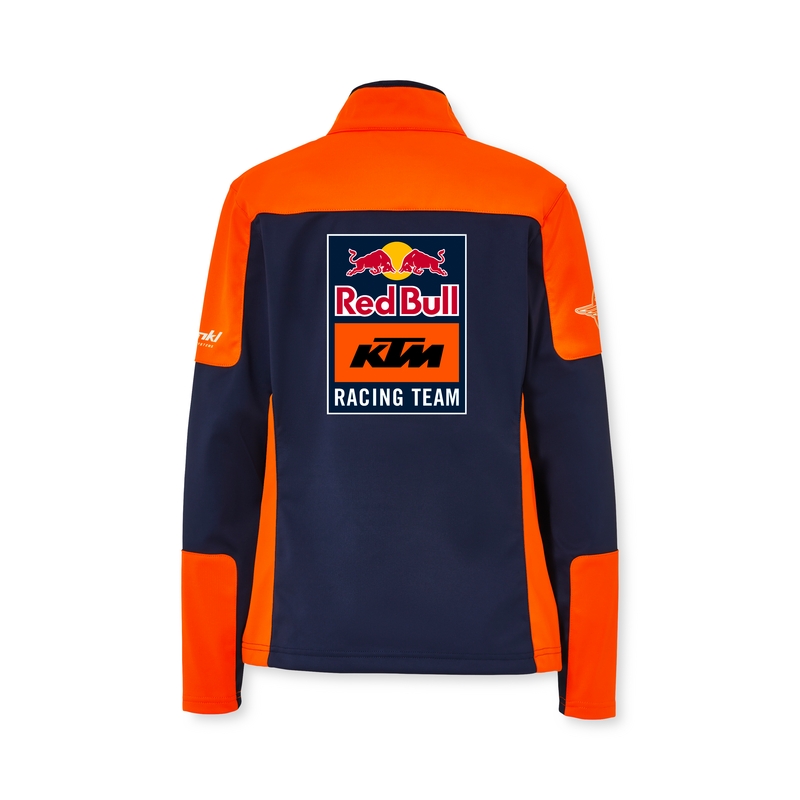 Дамско софтшел яке KTM Replica Team синьо-оранжево