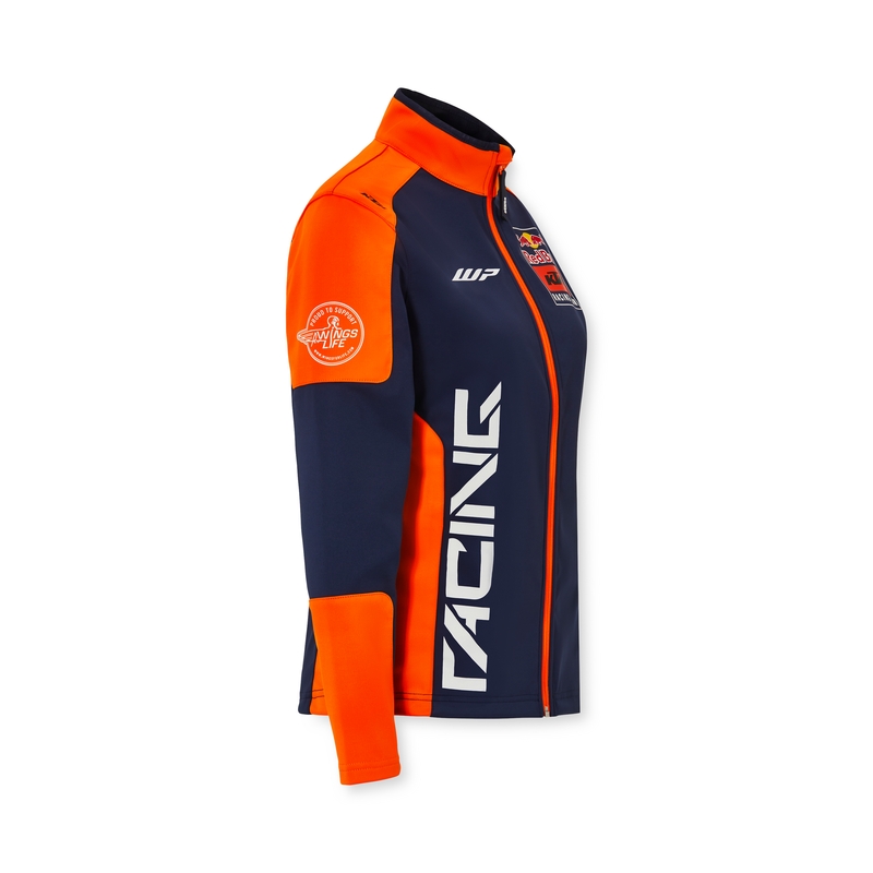 Дамско софтшел яке KTM Replica Team синьо-оранжево