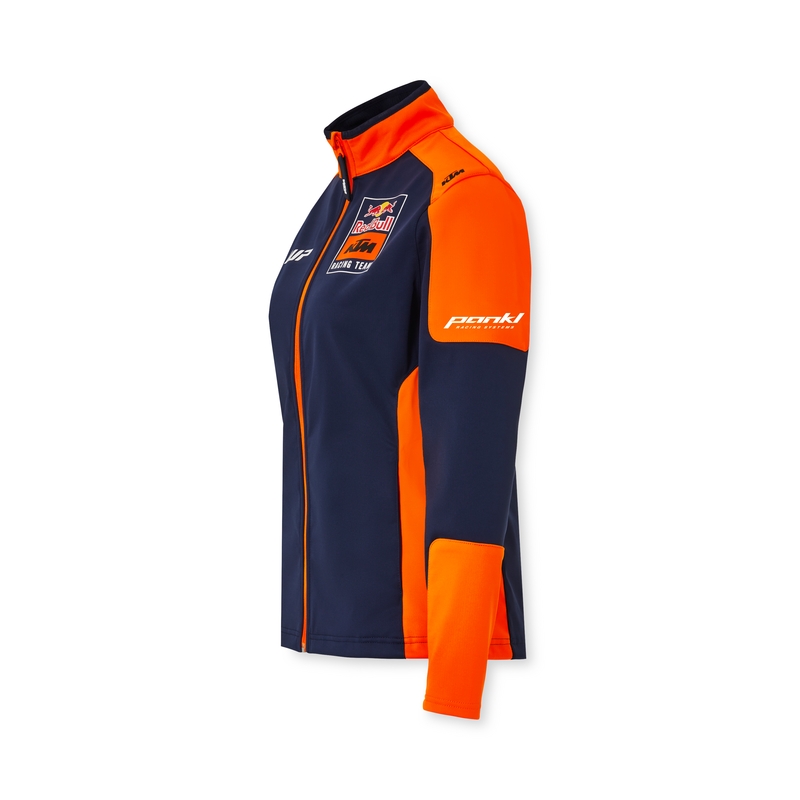 Дамско софтшел яке KTM Replica Team синьо-оранжево