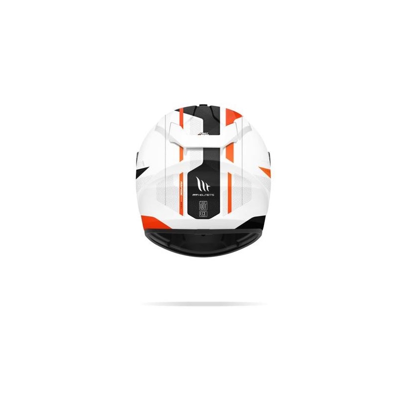 Integrální přilba na motorku MT Rapide Duel bílo-fluo oranžová