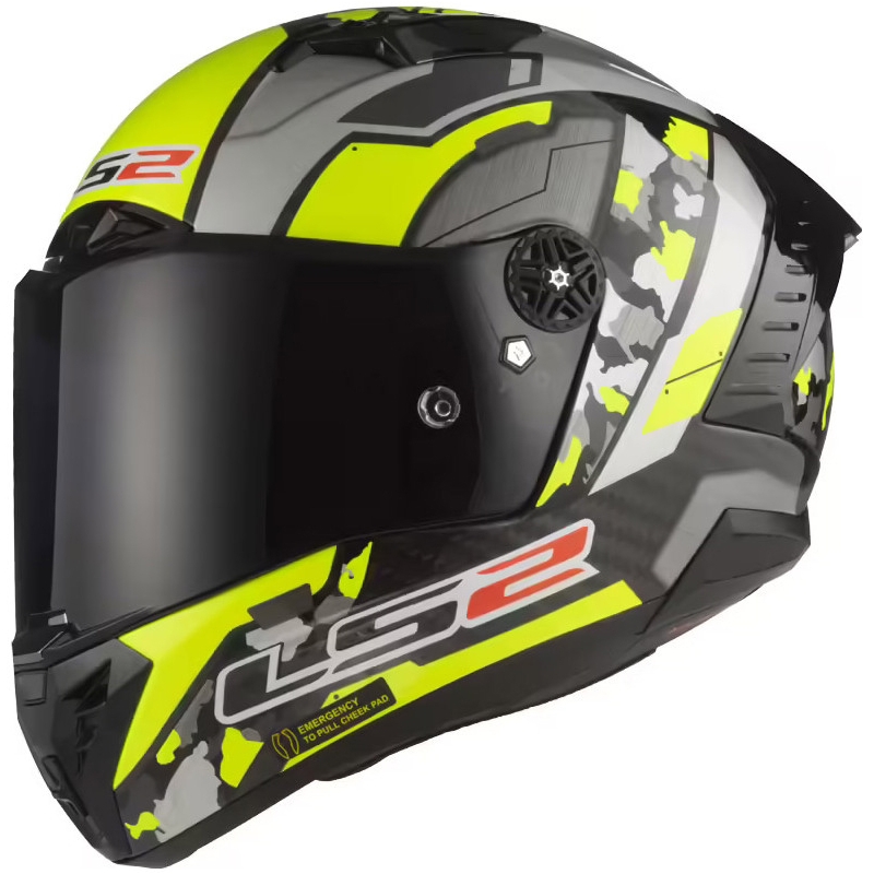 LS2 FF805 Thunder Carbon Space флуо жълто-сива интегрална мотоциклетна каска