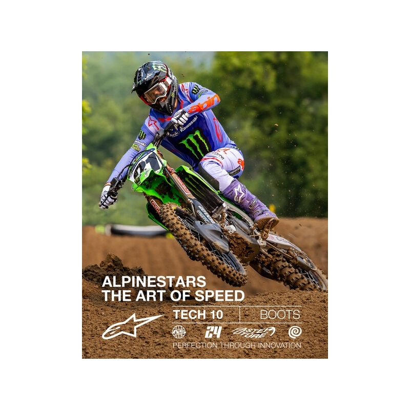 Мотоциклетни ботуши Alpinestars Tech 10, лилаво-черно-бели