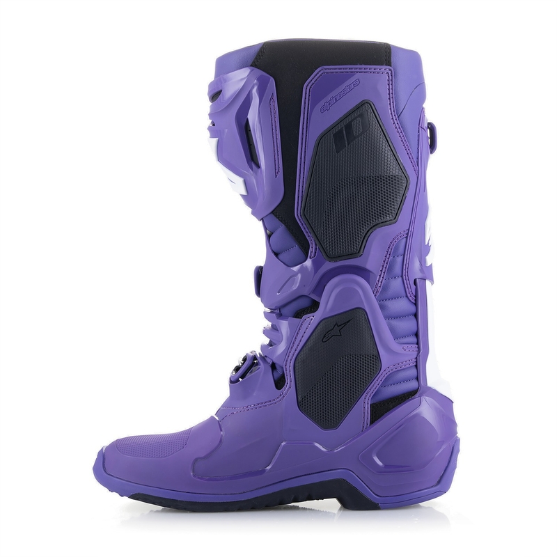 Мотоциклетни ботуши Alpinestars Tech 10, лилаво-черно-бели