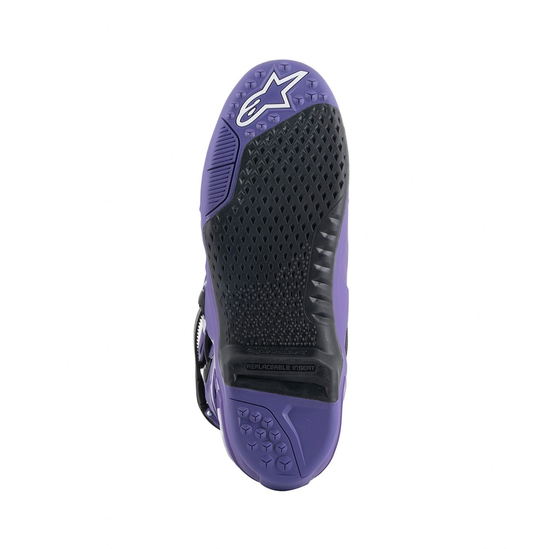 Мотоциклетни ботуши Alpinestars Tech 10, лилаво-черно-бели
