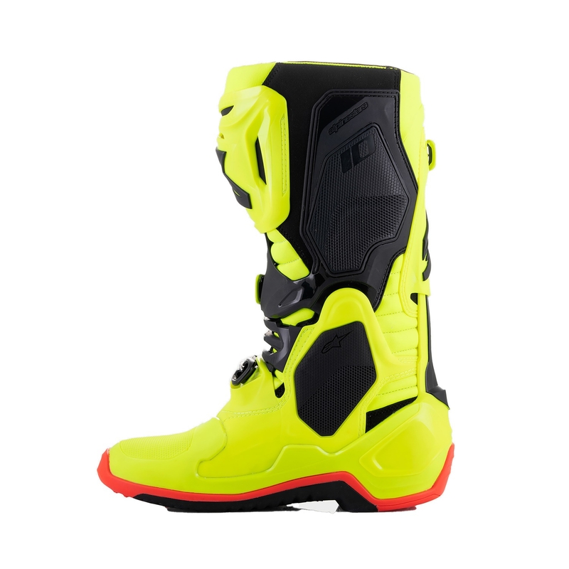 Мотоциклетни ботуши Alpinestars Tech 10, жълти, флуоресцентни, черни, флуоресцентни