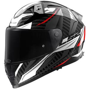 LS2 FF811 Vector II Carbon Savage бяло-червено-сива интегрална мотоциклетна каска
