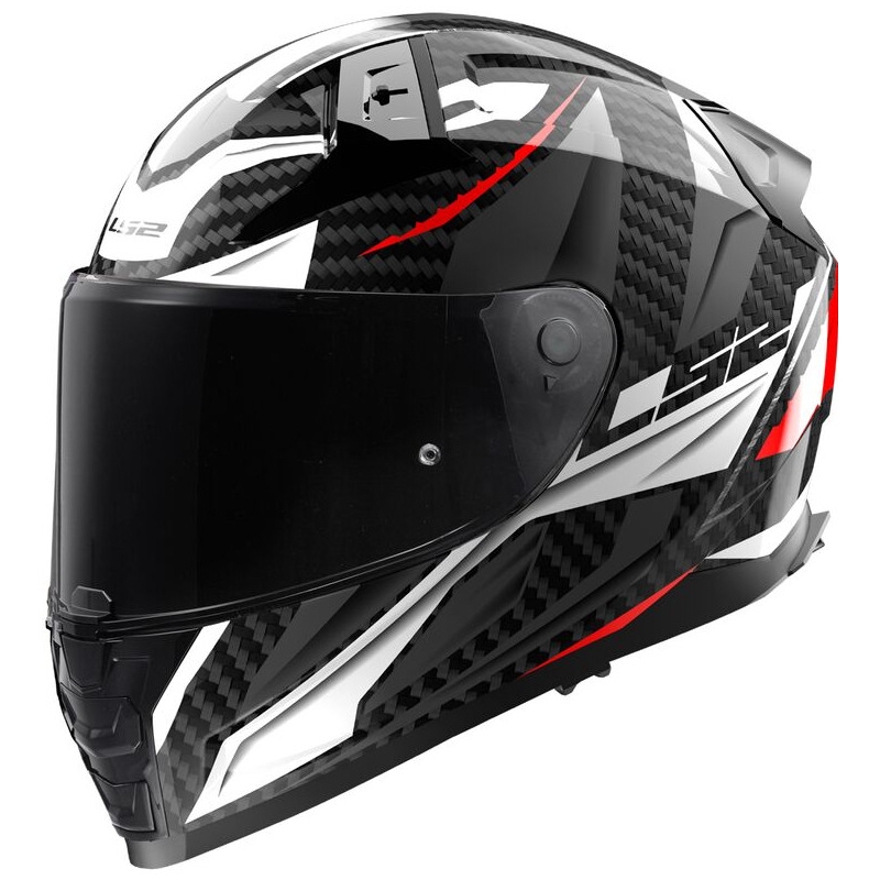 LS2 FF811 Vector II Carbon Savage бяло-червено-сива интегрална мотоциклетна каска