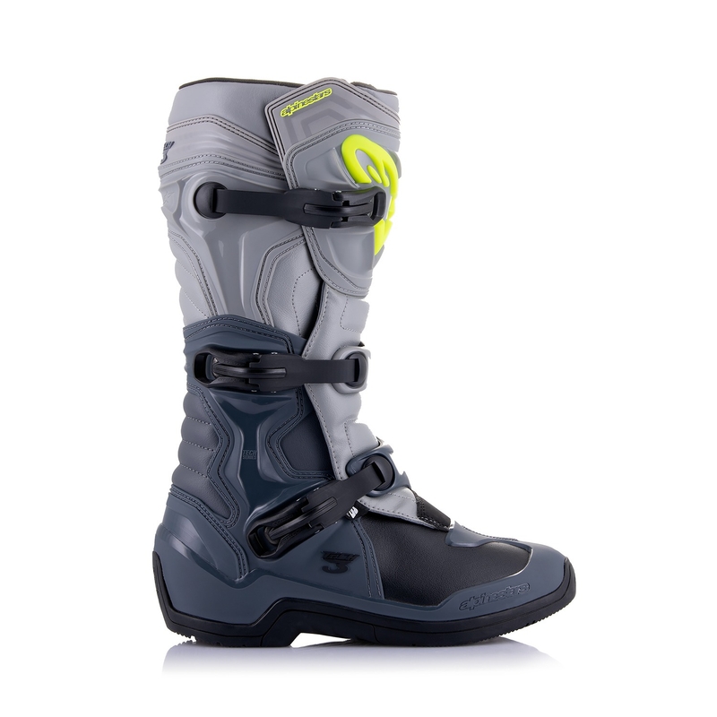 Alpinestars Tech 3 light grey-black-fluo yellow мотоциклетни ботуши