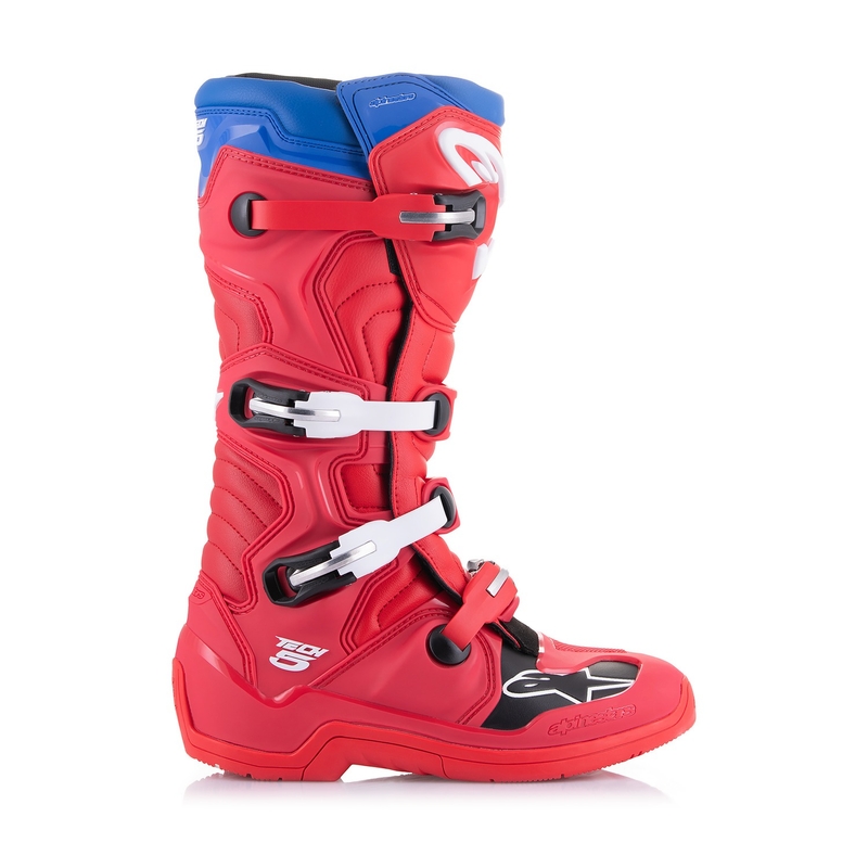 Мотоциклетни ботуши Alpinestars Tech 5 червено-синьо-бяло-черно