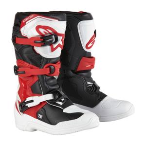 Alpinestars Tech 3S Youth 2024 White-Black-Red Детски мотоциклетни ботуши