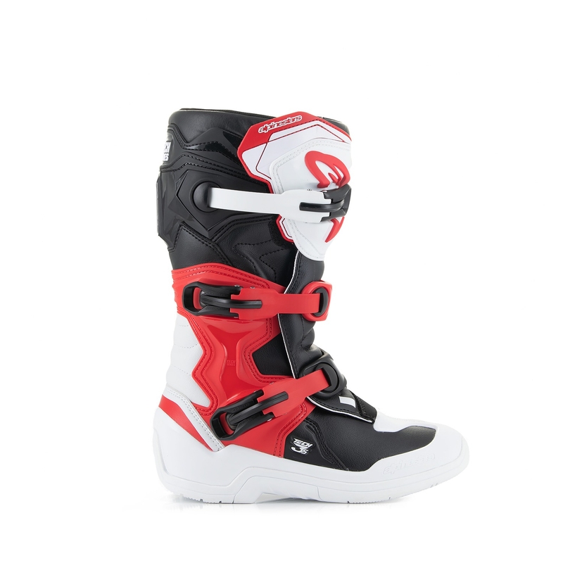 Alpinestars Tech 3S Youth White-Black-Red Детски мотоциклетни ботуши