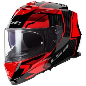 LS2 FF800 Storm II Tracker черно-червена интегрална мотоциклетна каска