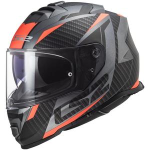 LS2 FF800 Storm II Racer титан-оранжева интегрална мотоциклетна каска