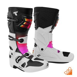 Shot Race 8 Holographic White-Black-Pink Мотоциклетни ботуши