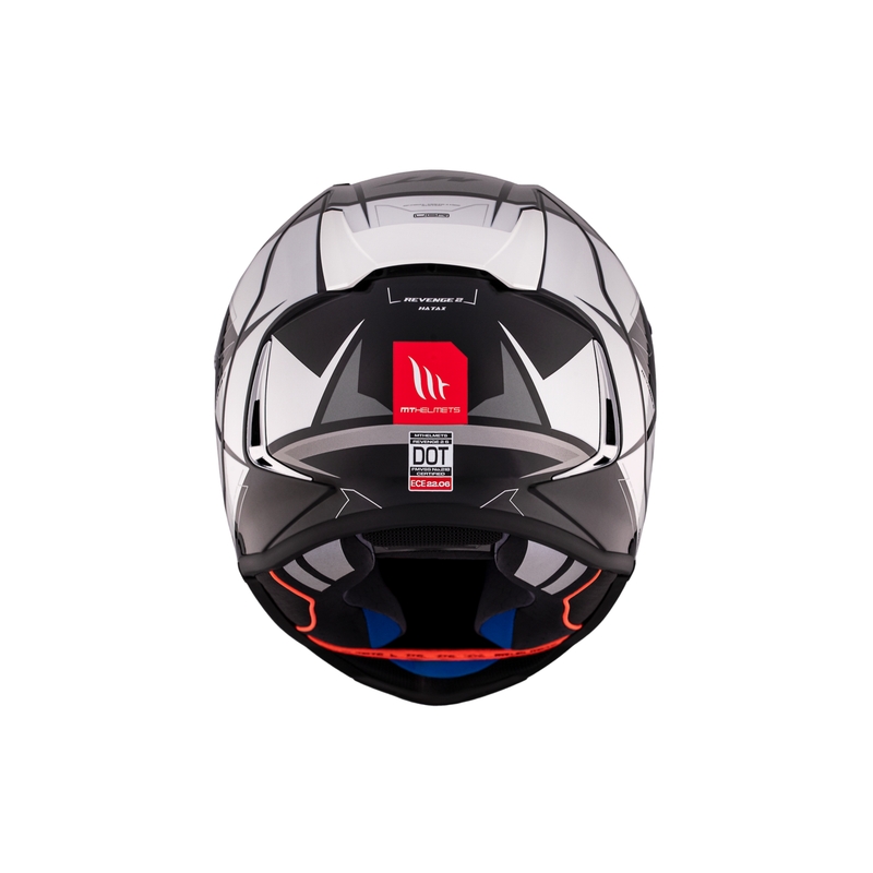 MT REVENGE 2 S HATAX B2 черно-сиво-бяла интегрална мотоциклетна каска