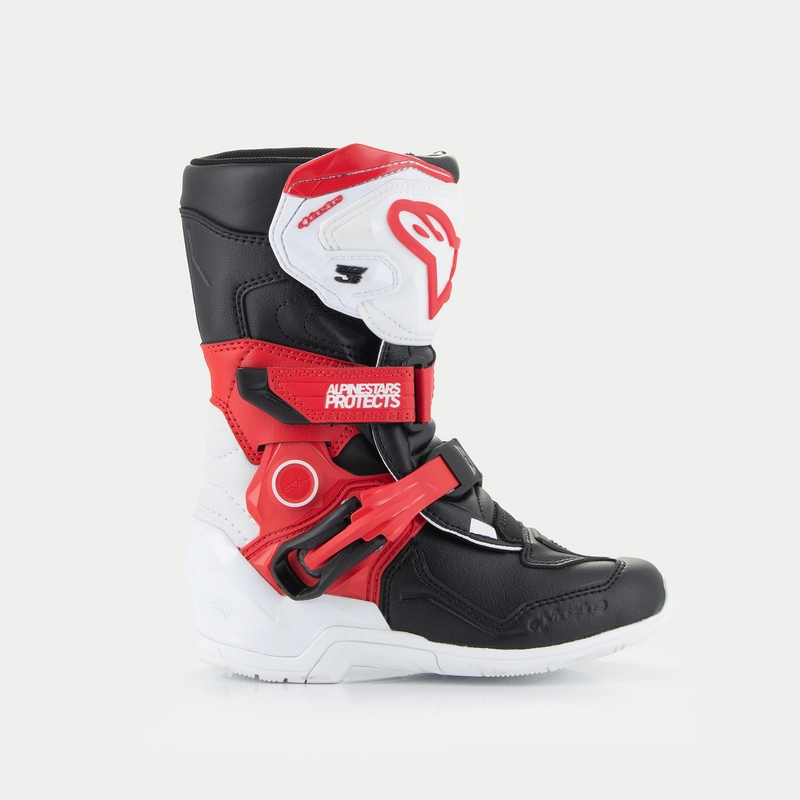 Alpinestars Tech 3S Kids 2024 Black, White and Red Мотоциклетни ботуши за деца