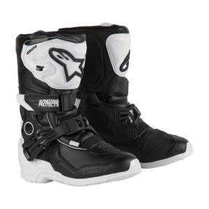 Alpinestars Tech 3S Kids 2024 Бели и черни мотоциклетни ботуши за деца