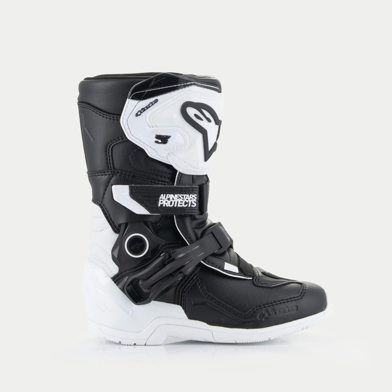 Детски мотоциклетни ботуши Alpinestars Tech 3S, бяло-черни