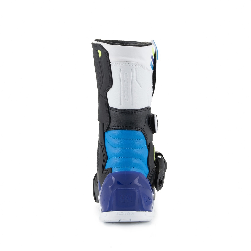 Детски мотоциклетни ботуши Alpinestars Tech 3S, бяло-черно-синьо