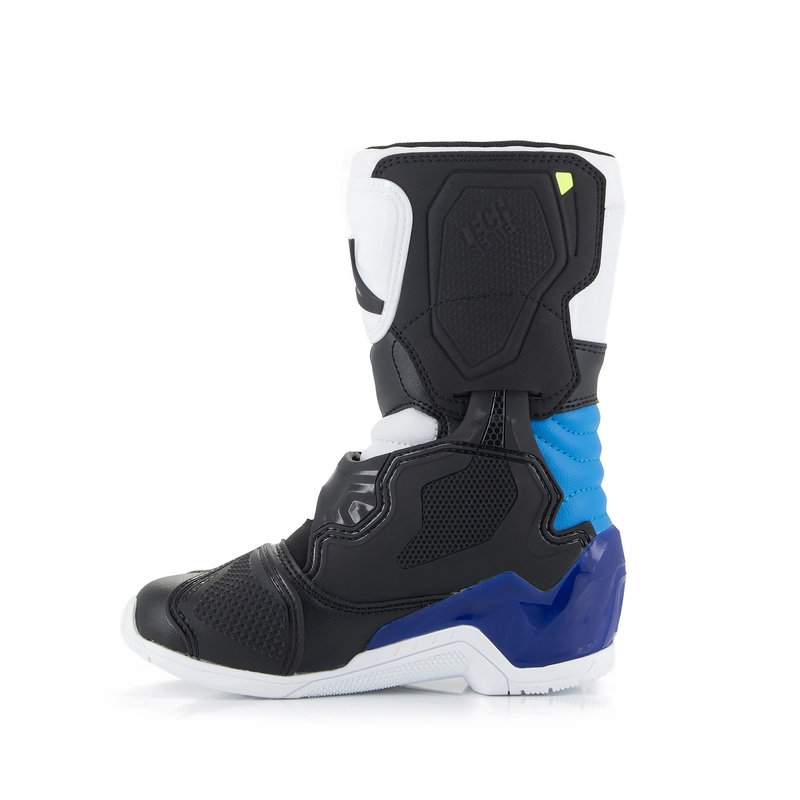 Детски мотоциклетни ботуши Alpinestars Tech 3S, бяло-черно-синьо