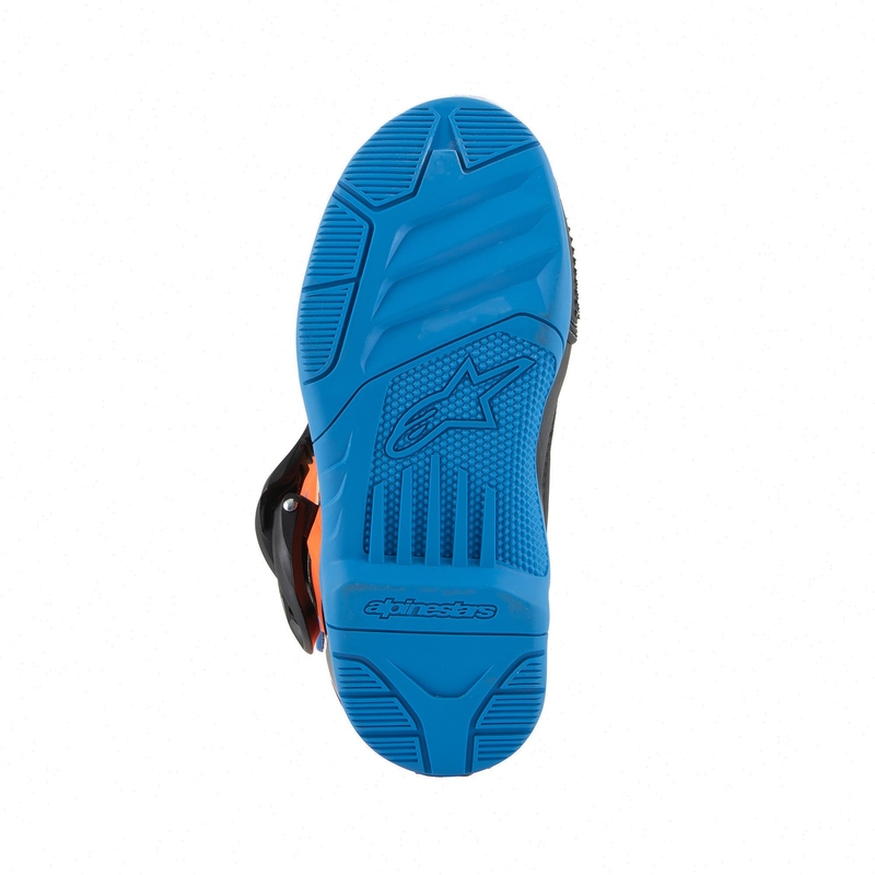 Alpinestars Tech 3S Kids Fluo Orange-Blue-Fluo Yellow-Black Мотоциклетни ботуши за деца