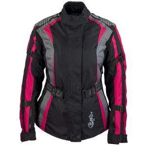 Дамско мото яке Roleff Estretta black-pink-grey