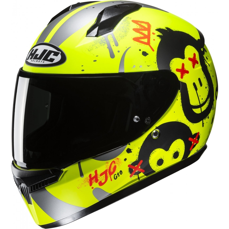 Детска интегрална каска HJC C10 Geti MC3HSF флуорово жълто