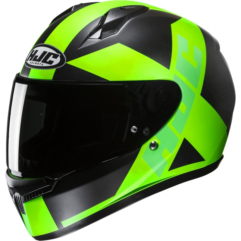 Интегрална мотоциклетна каска HJC C10 Tez MC4HSF черна-флуо зелена