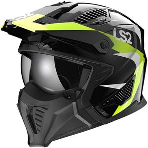 Мотоциклетна каска LS2 OF606 Drifter Triality black-fluo yellow