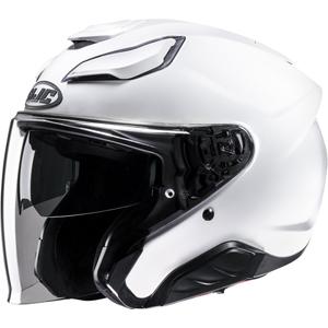 Отворена мотоциклетна каска HJC F31 Solid pearl white