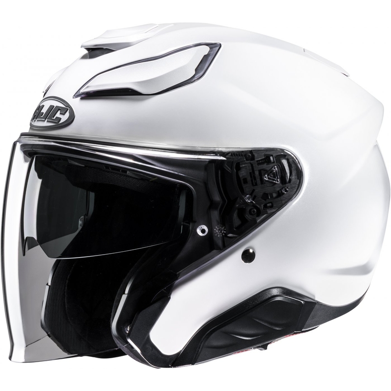 Отворена мотоциклетна каска HJC F31 Solid pearl white