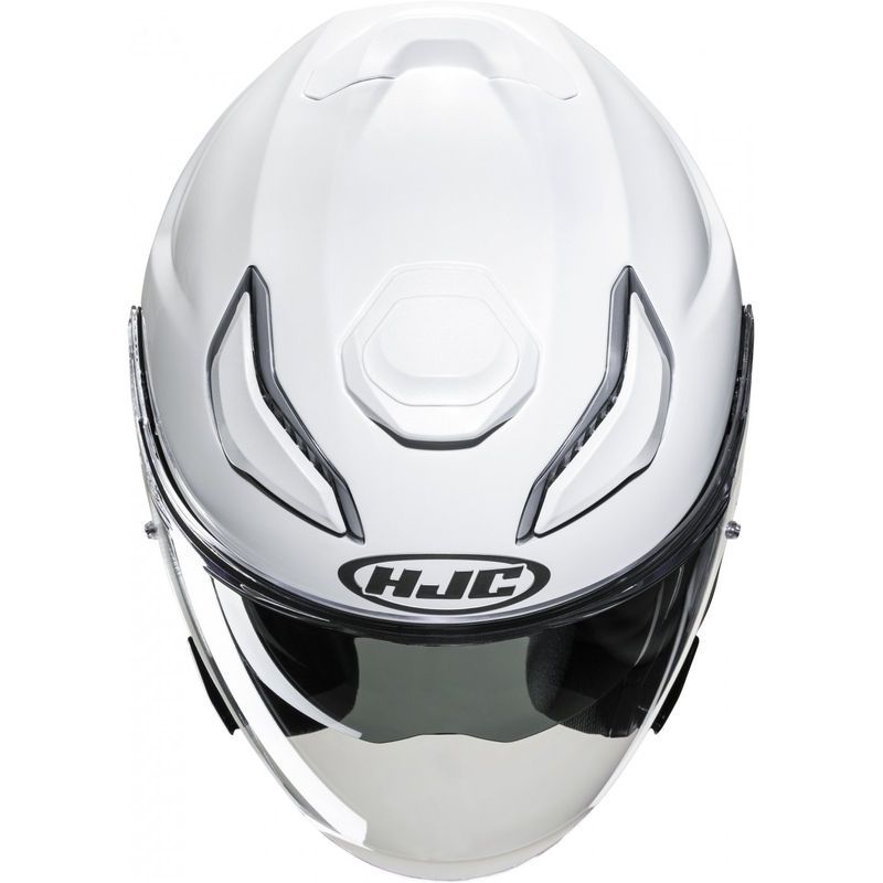 Отворена мотоциклетна каска HJC F31 Solid pearl white